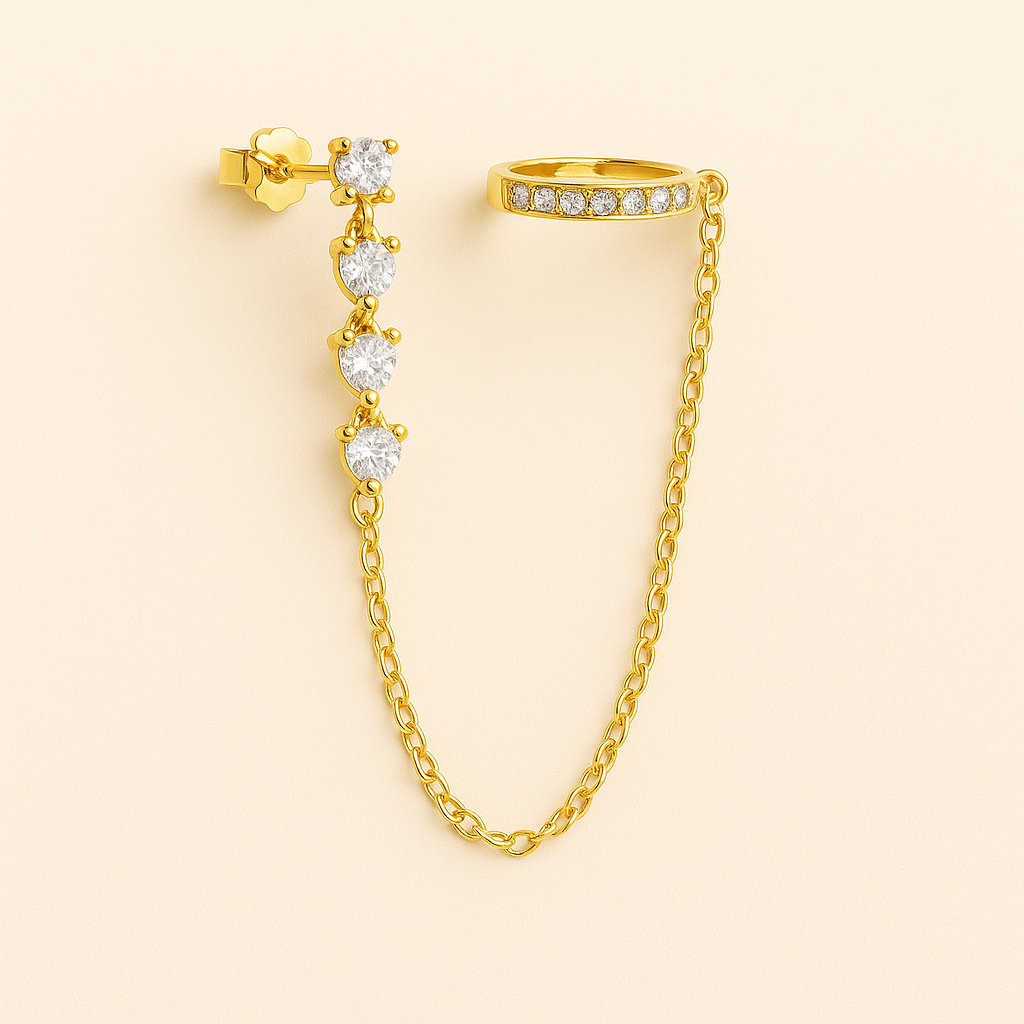 Crystal Chain Ear Cuff Earring — Audra