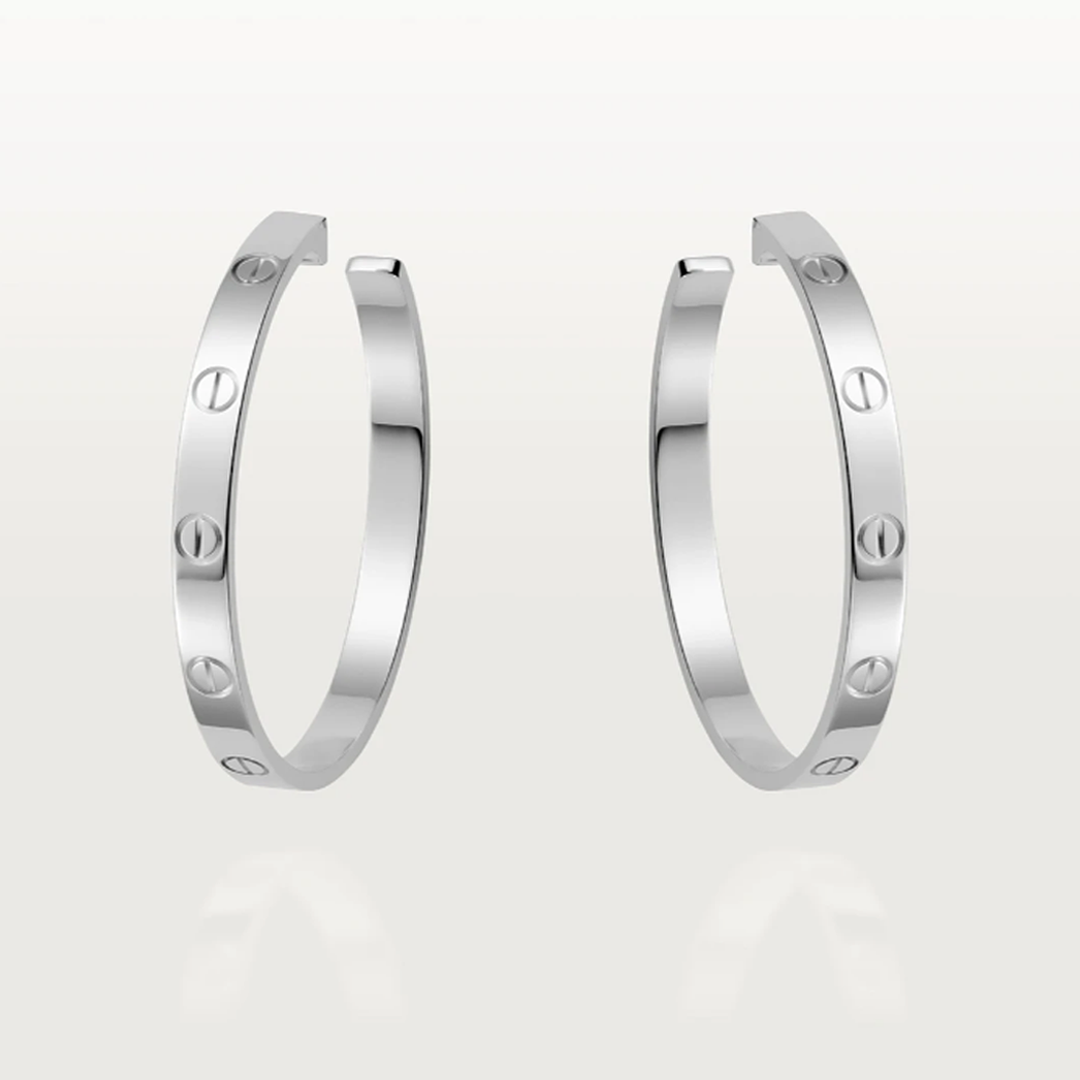 Large Screw Detail Hoop Earrings