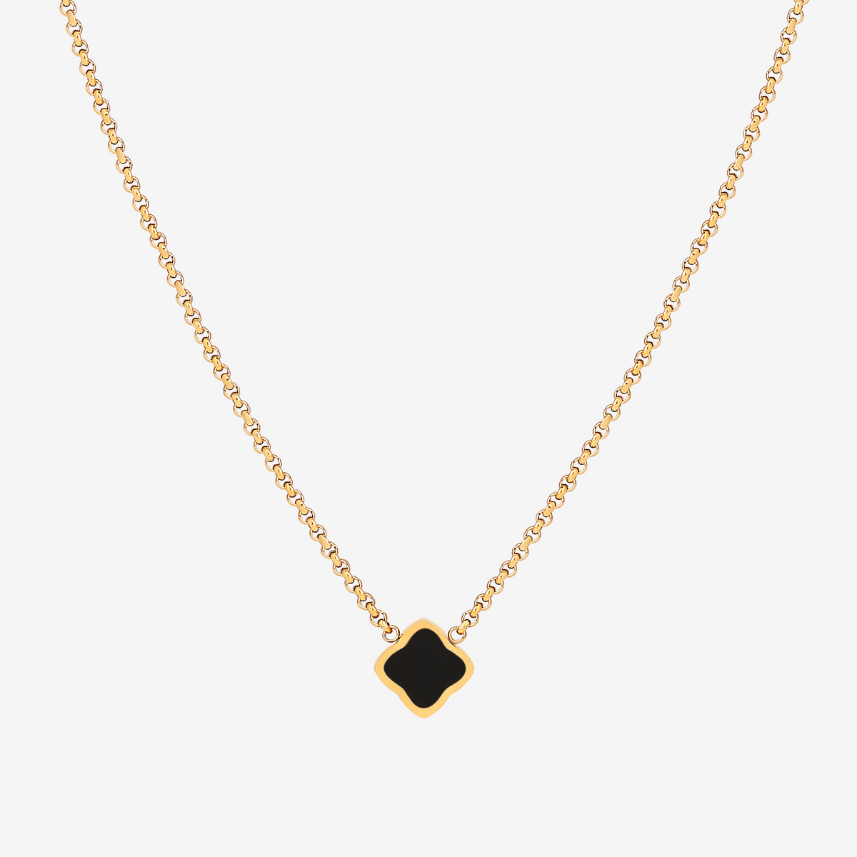 Single Quatrefoil Pendant Necklace