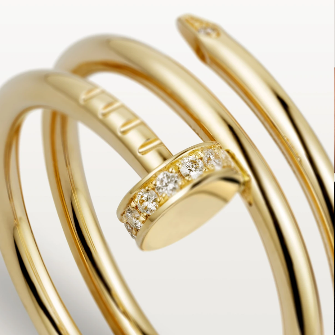 Double Wrap Nail Ring with Clear Details