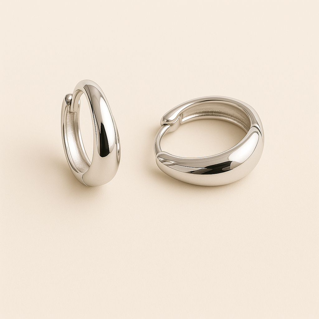 Rounded Mini Hoop Earrings, 10–14 mm — Hilda