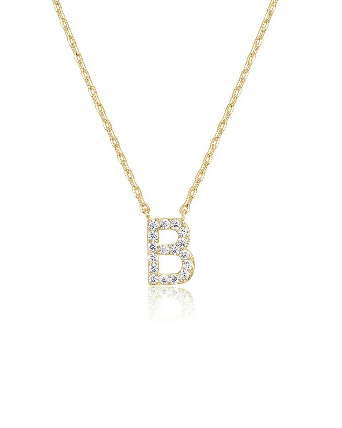 Crystal Initial Pendant Necklace, A–Z