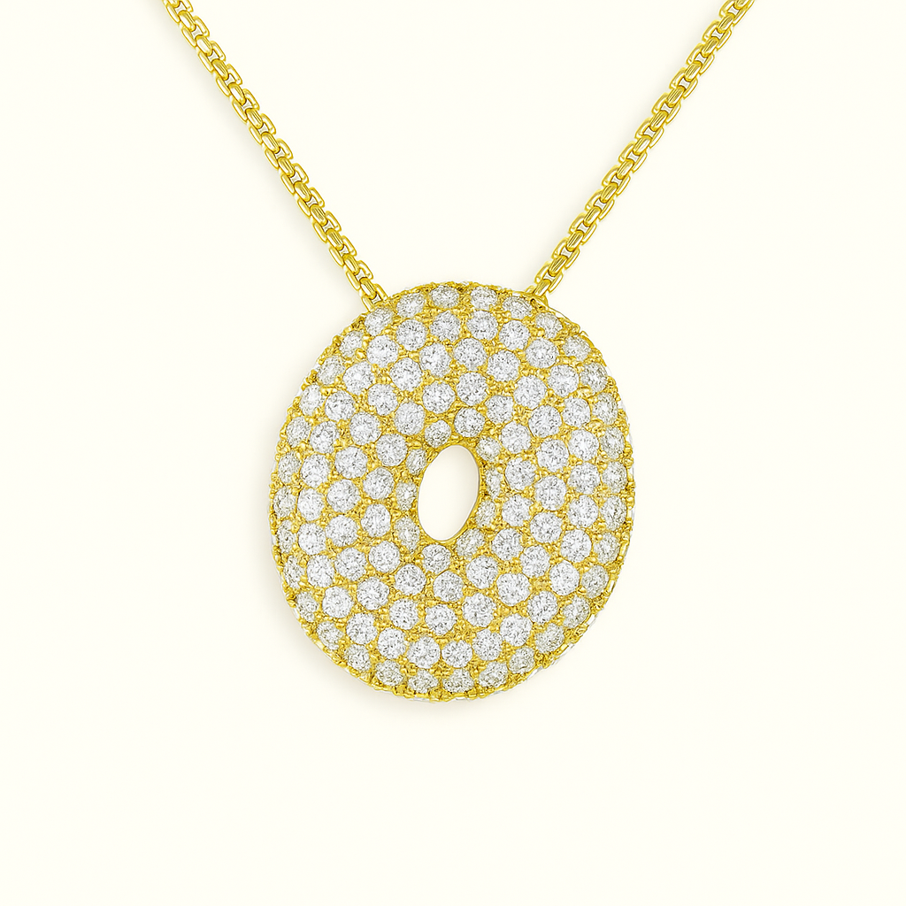 Bubble Initial Crystal Necklace, A–Z, 18 in