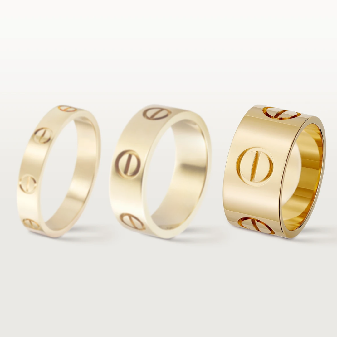 Wide Screw Detail Statement Ring — Love
