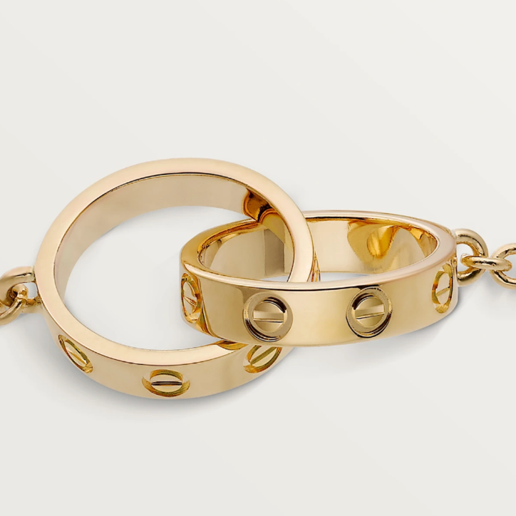 Interlocking Ring Chain Bracelet — Love