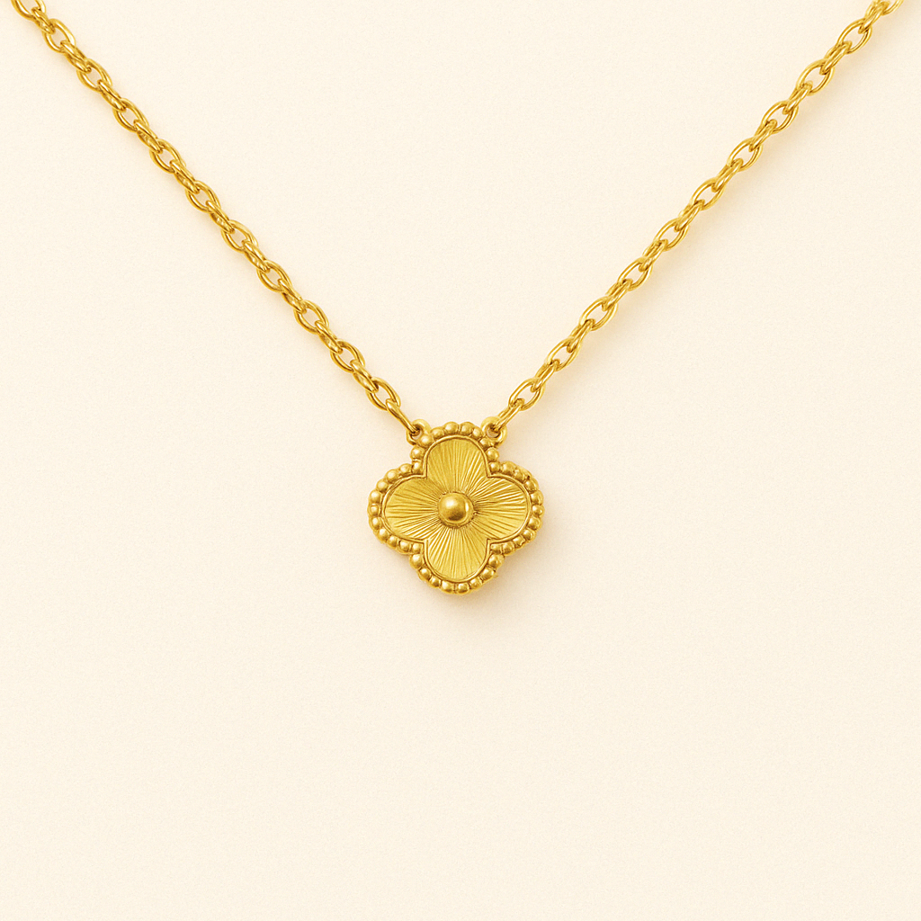 Clover Pendant Necklace, Five Color Options