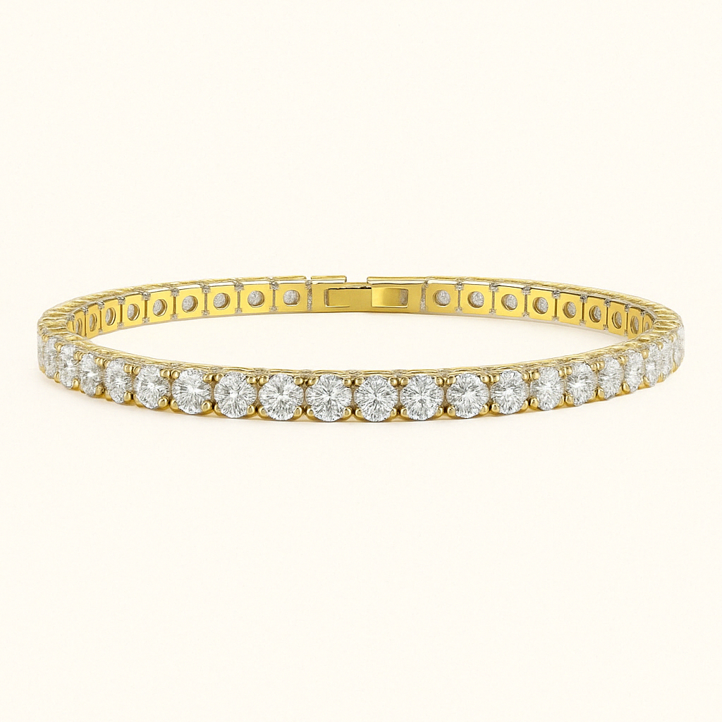 Clear Detail Tennis Bracelet, Three Color Options
