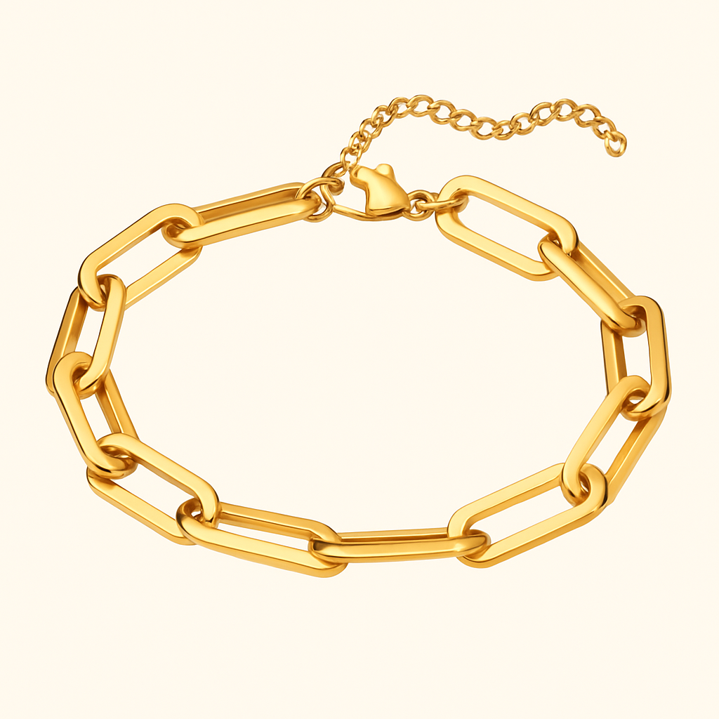Bold Paperclip Link Bracelet — Jessie
