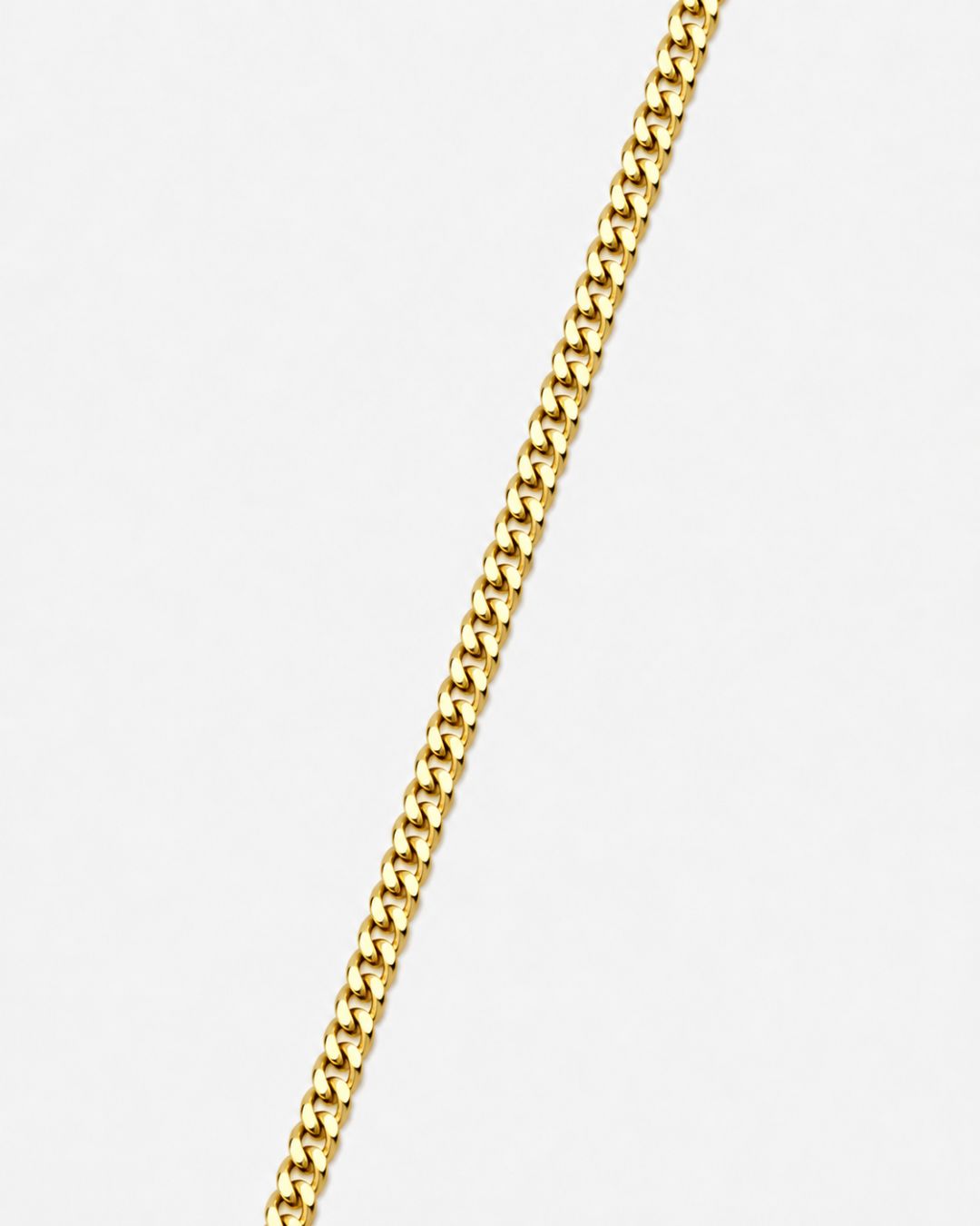 Men’s 18K Gold-Plated Cuban Chain Necklace, 3 mm