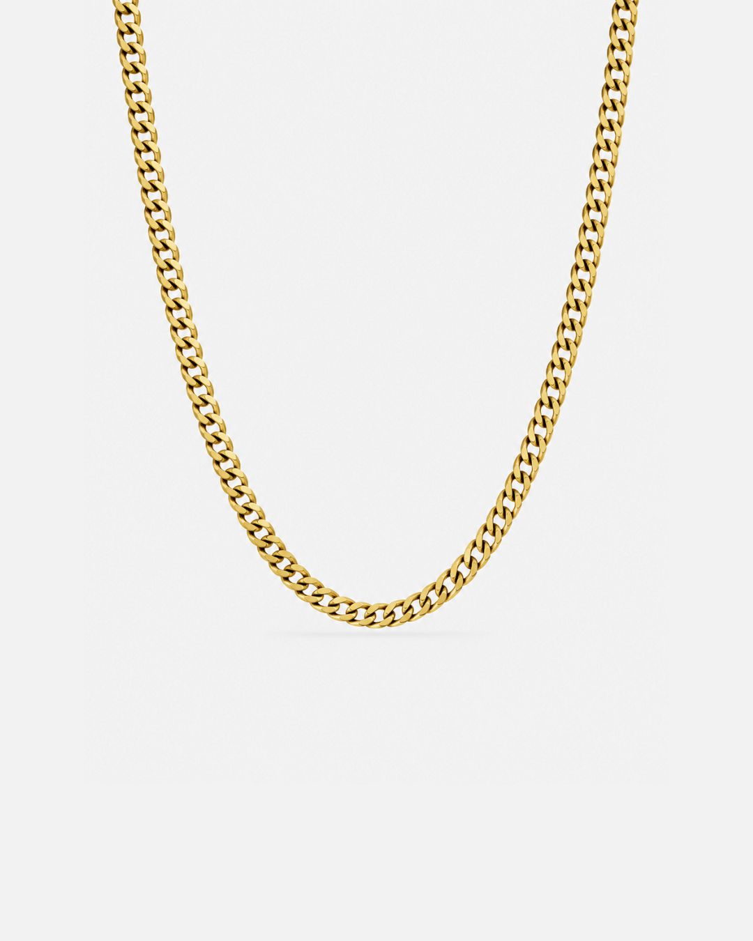 Men’s 18K Gold-Plated Cuban Chain Necklace, 5 mm