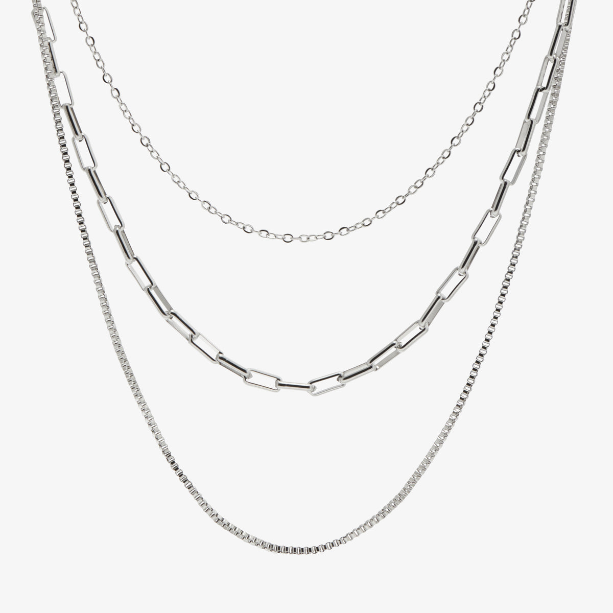 Triple Layer Chain Choker, 36–47 cm — Solara