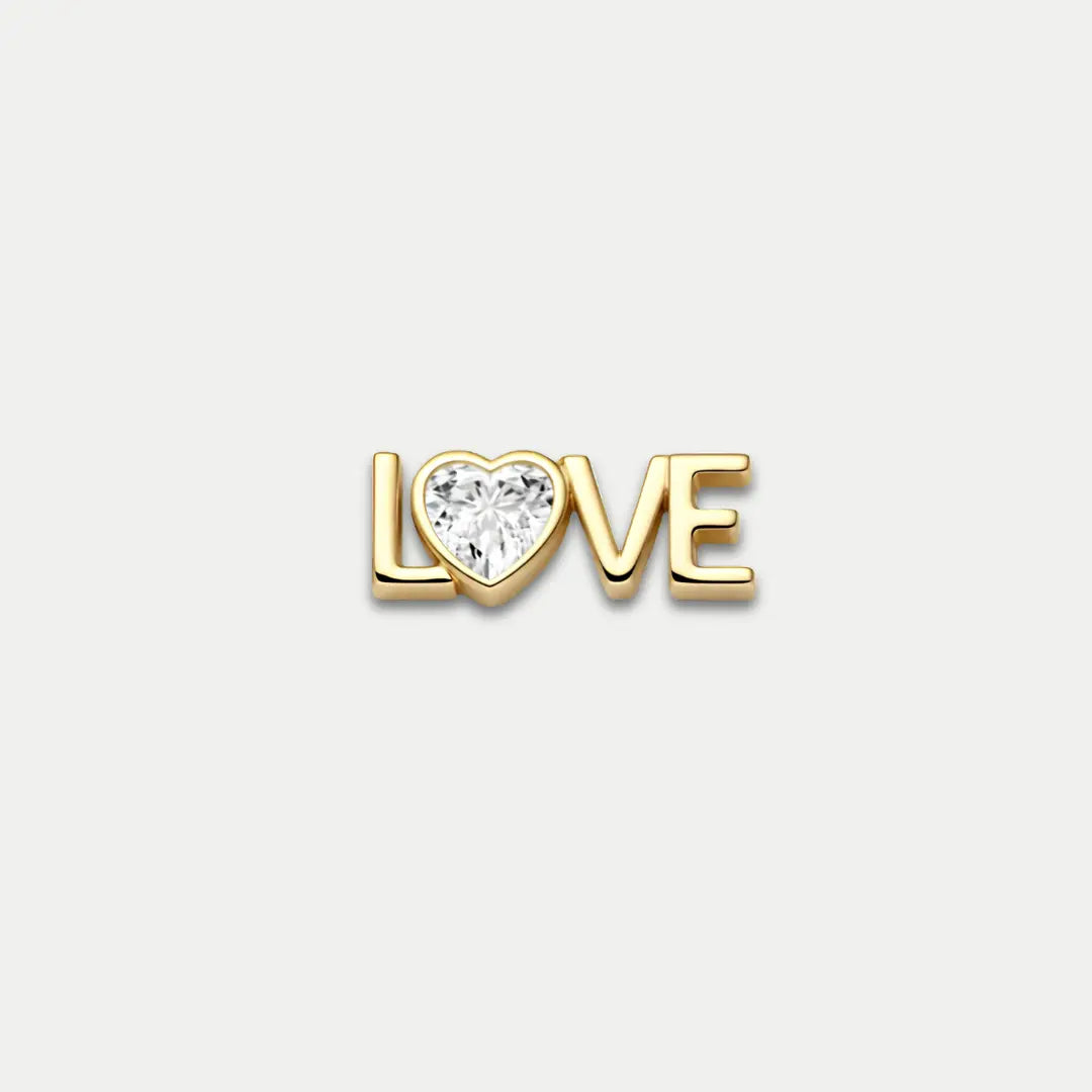 Love Heart Letter Charm with Clear Details