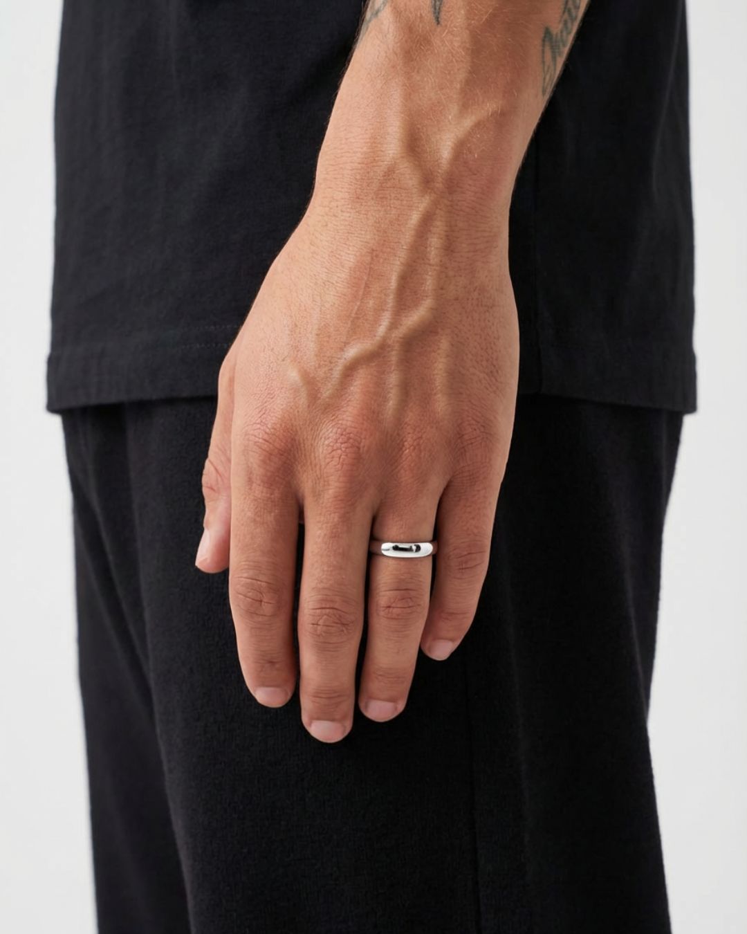 Polished 925 Sterling Silver Band Ring, 3.5 mm