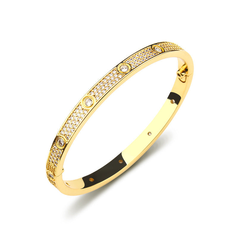 Clear Screw Detail Bangle — Eternita Deluxe