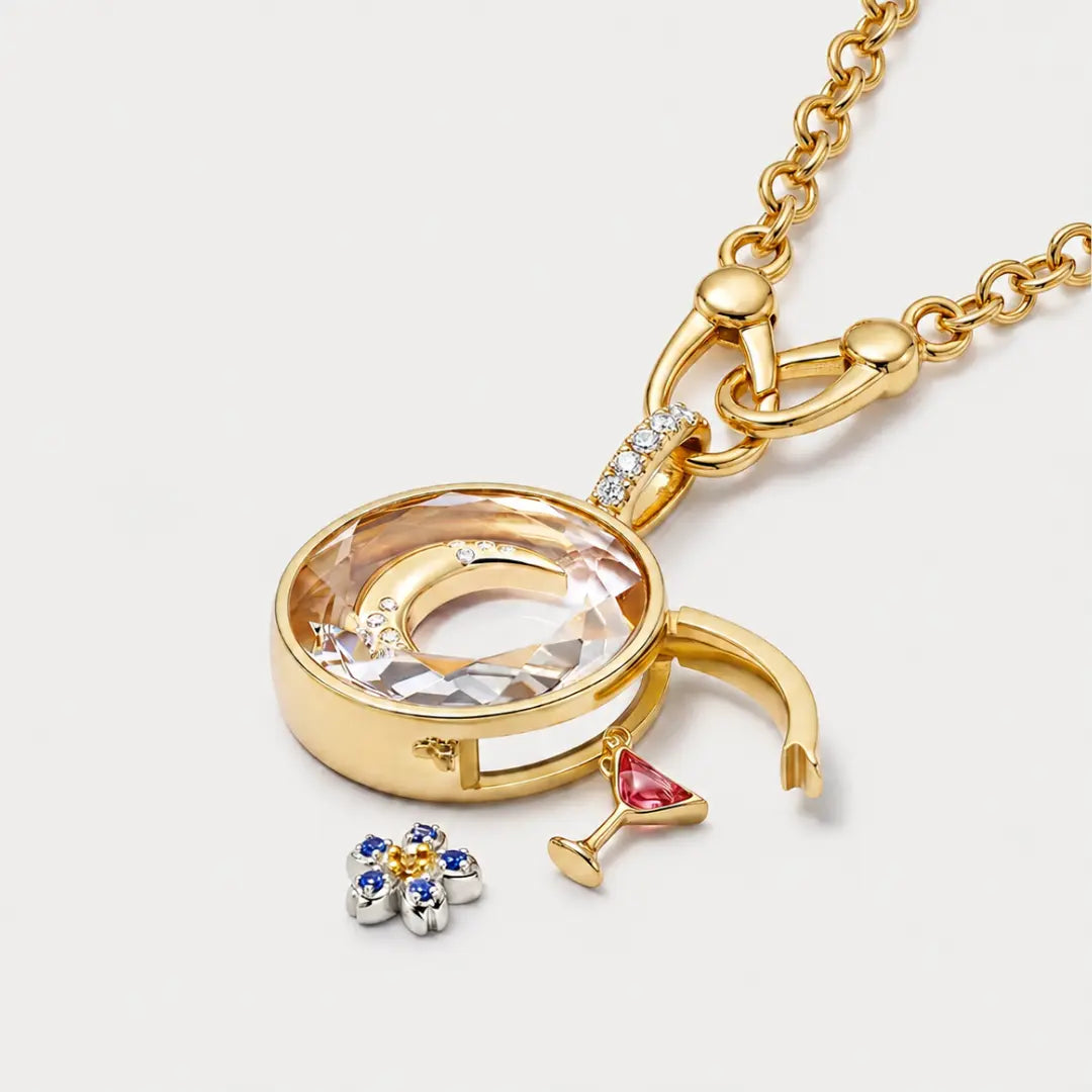 Keepsake Locket Necklace with Charm Options