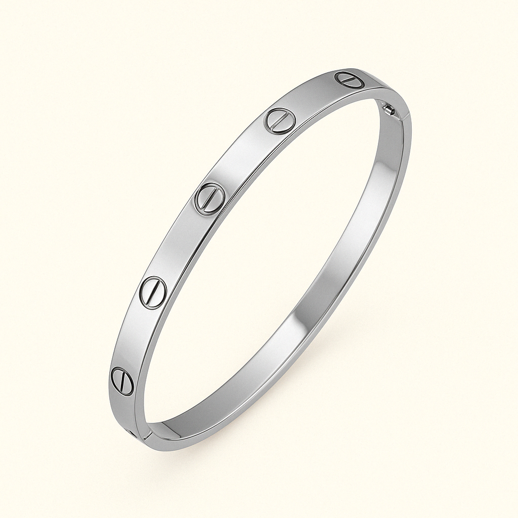 Screw Detail Cuff Bracelet — Love