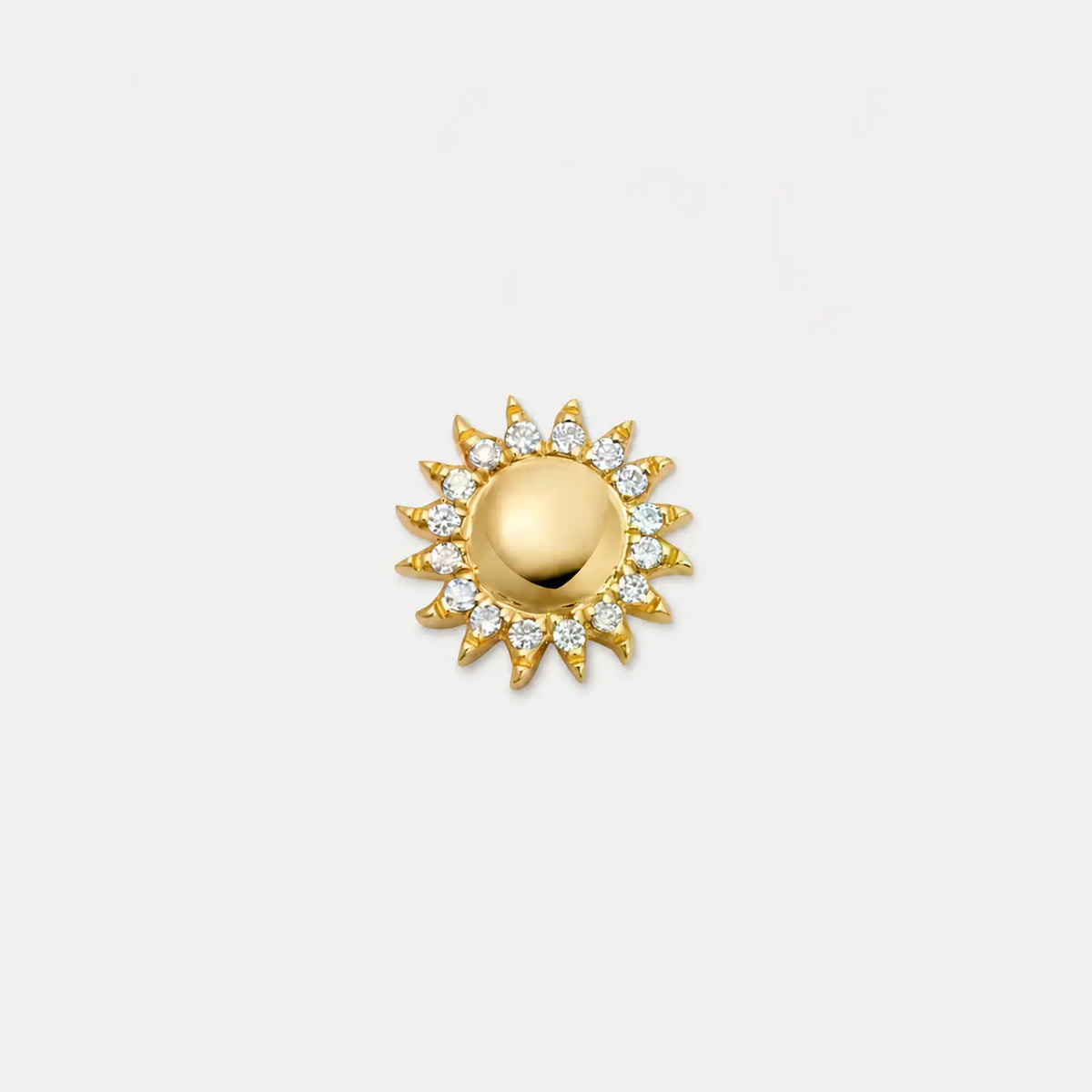 Sunburst Charm with Clear Details, Gold-Tone