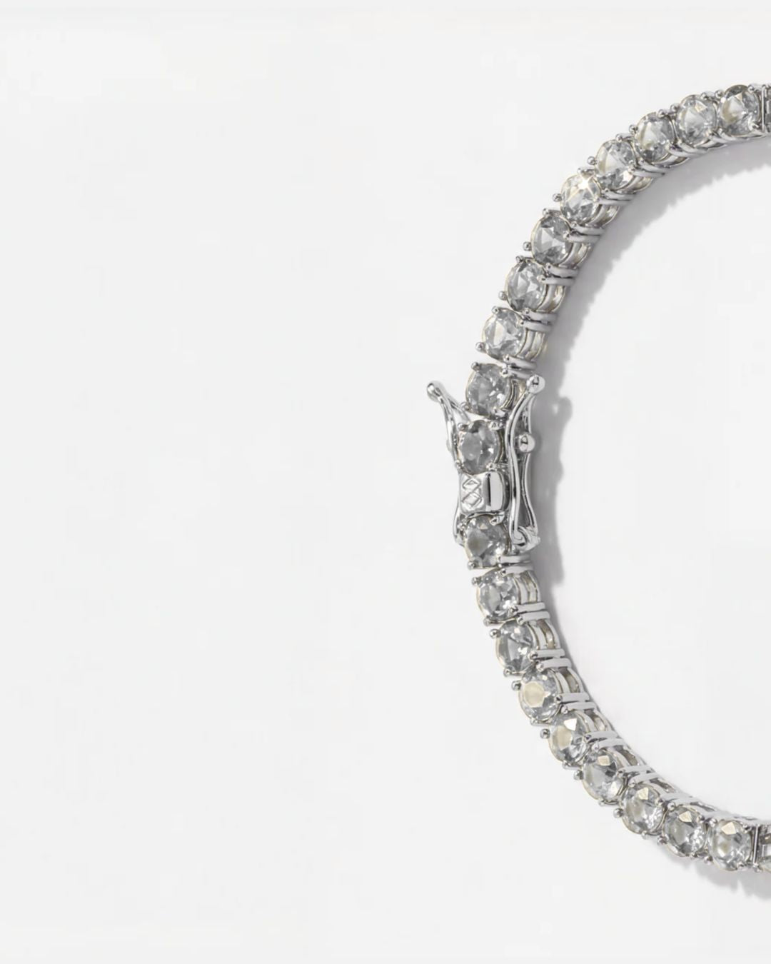 Clear Zircon Tennis Bracelet, 4 mm, Silver-Plated — Reserva
