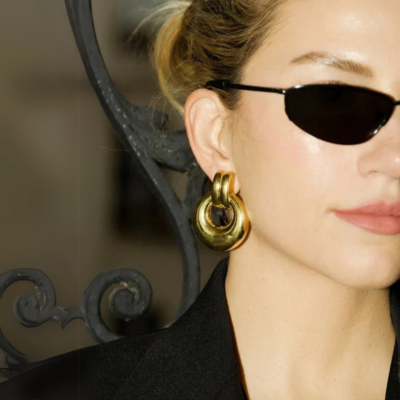 Double Ring Statement Earrings — Hampton