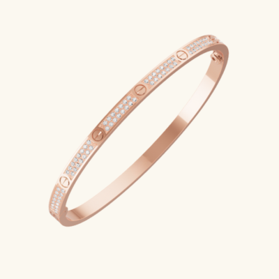Pave Screw Detail Bangle — Malaga