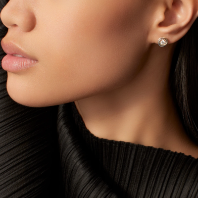 Round Crystal Knot Stud Earrings — Trinity