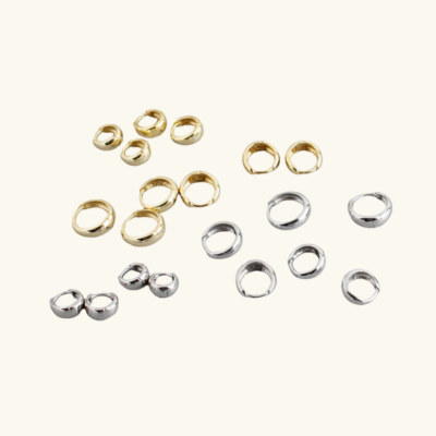 Rounded Mini Hoop Earrings, 10–14 mm — Hilda