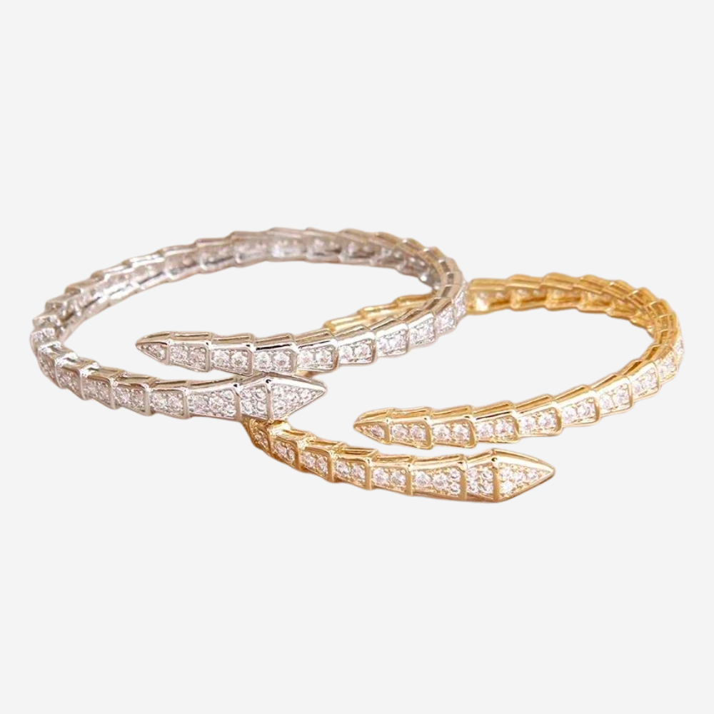 Crystal Detail Serpent Wrap Bracelet — Astra