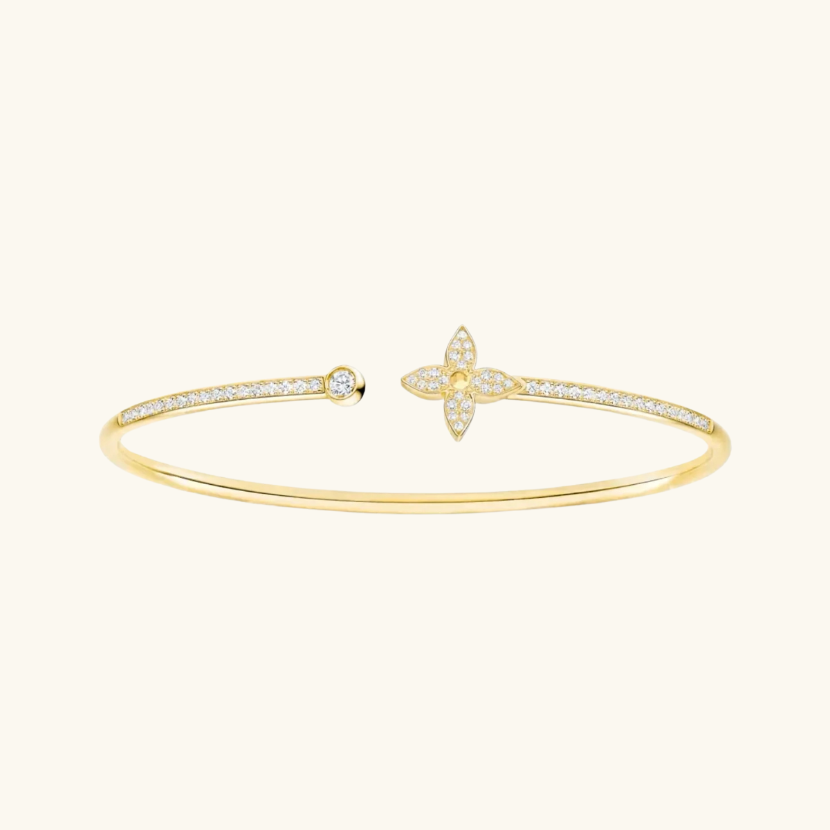 Four-Petal Open Cuff Bracelet — Ester