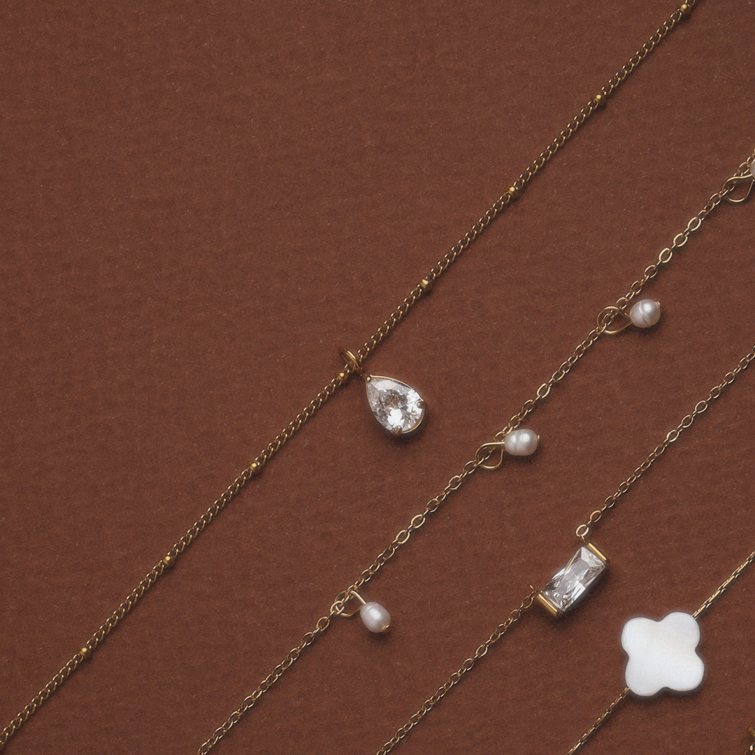 White Teardrop Pendant Necklace — Astra