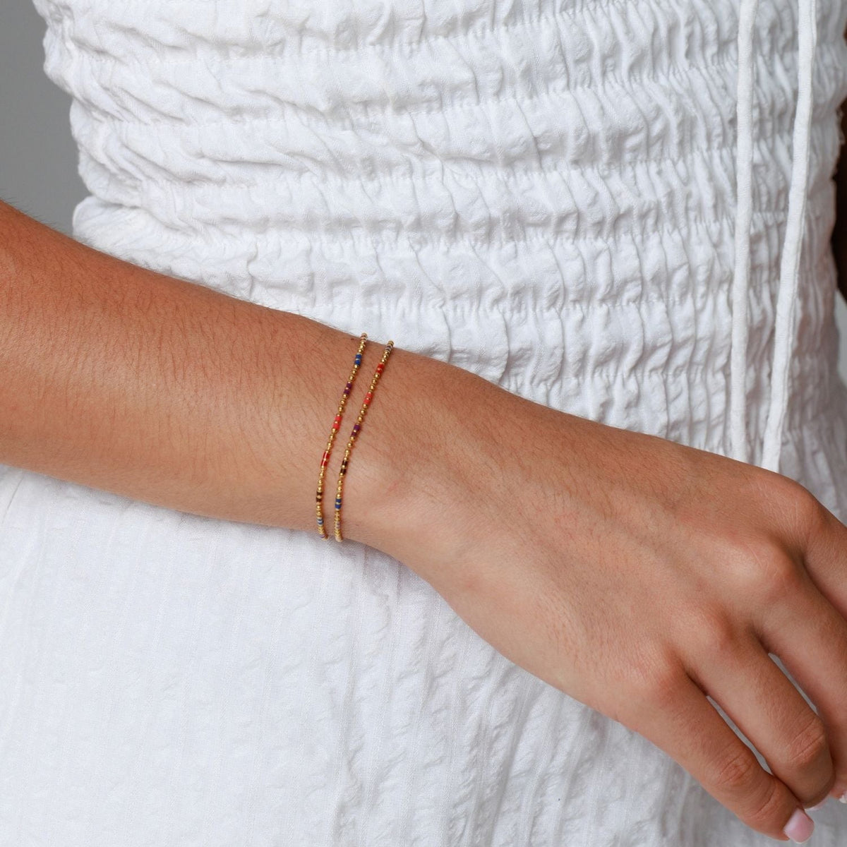 Multicolor Beaded Bracelet, 16 cm — Bahía