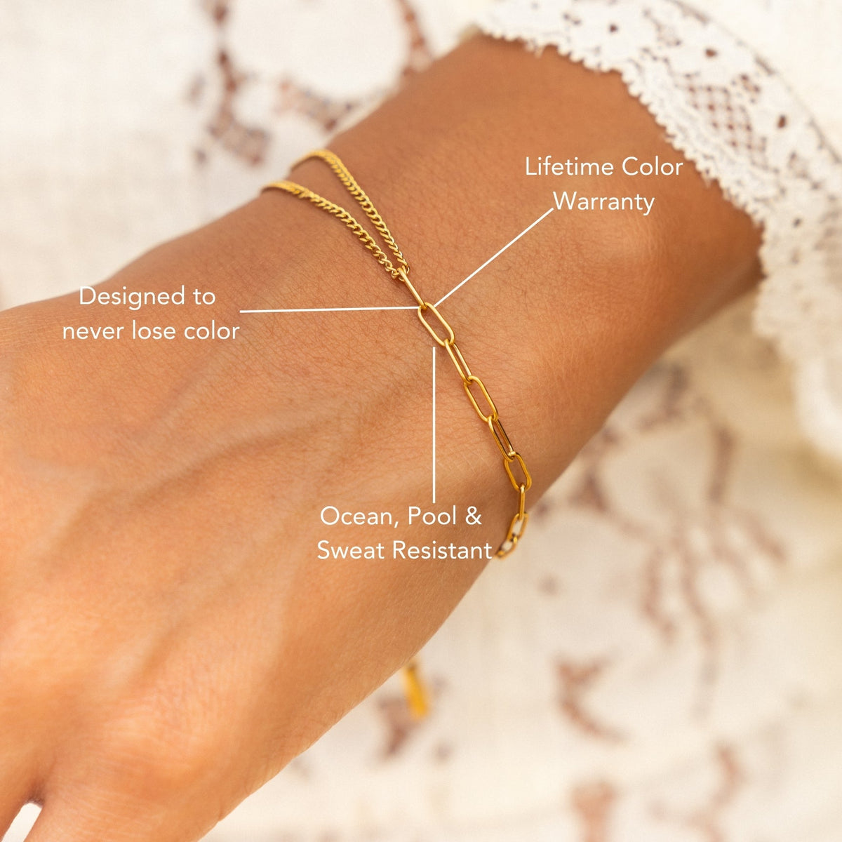 Curb and Paperclip Chain Bracelet — Balance