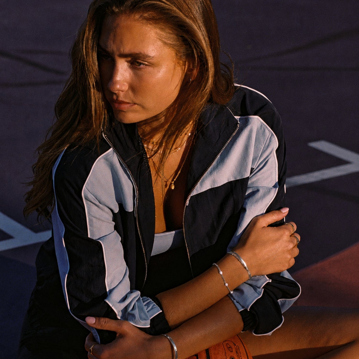 Herringbone and Rope Layered Bracelet — Ios