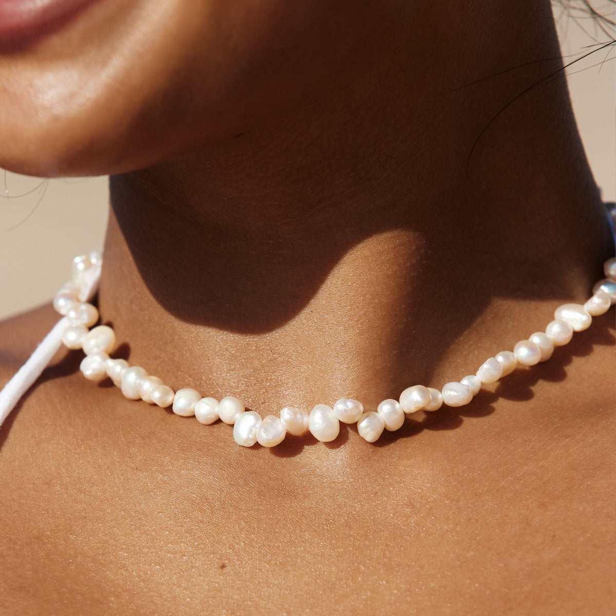 Irregular Freshwater Pearl Choker, 36–41 cm — Sunseeker