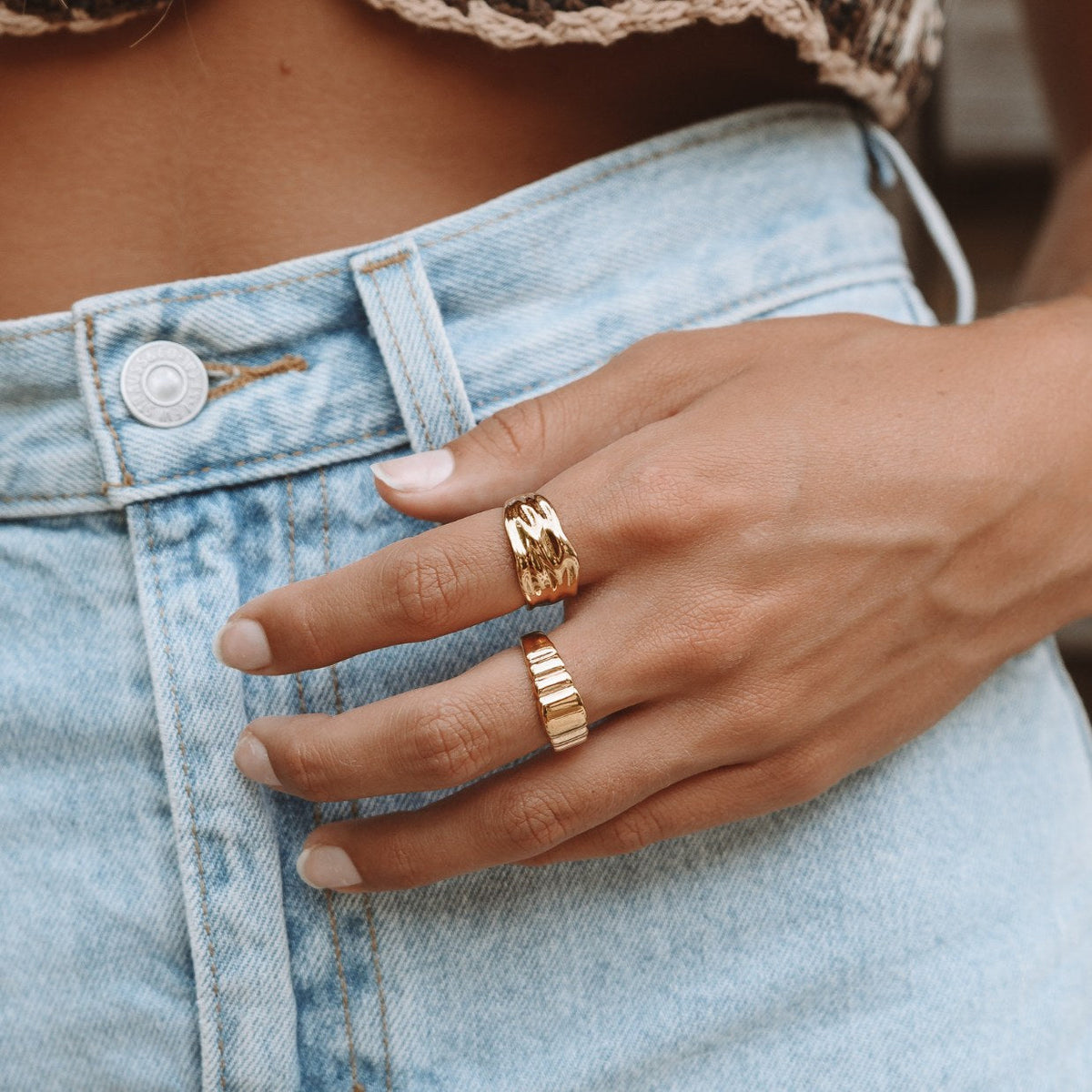 Sculpted Openwork Band Ring — Gaia