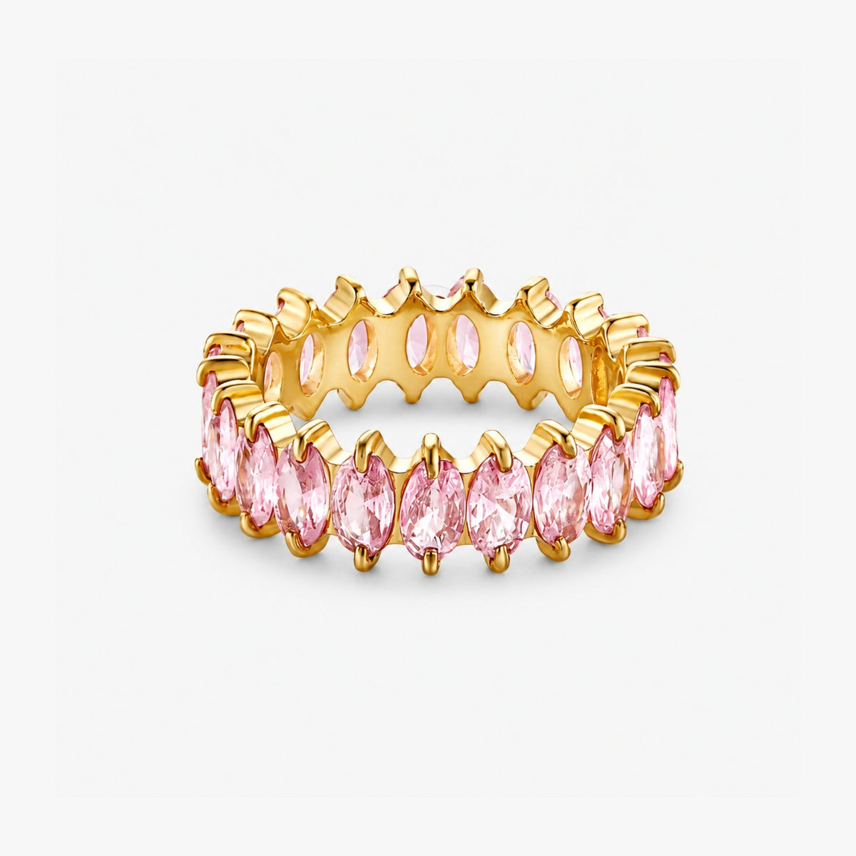 Birthstone-Color Cubic Zirconia Eternity Ring, 6.6 mm