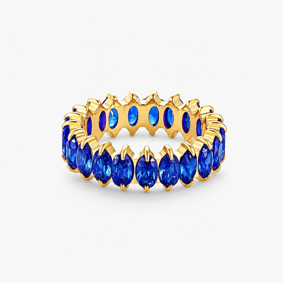 Birthstone-Color Cubic Zirconia Eternity Ring, 6.6 mm