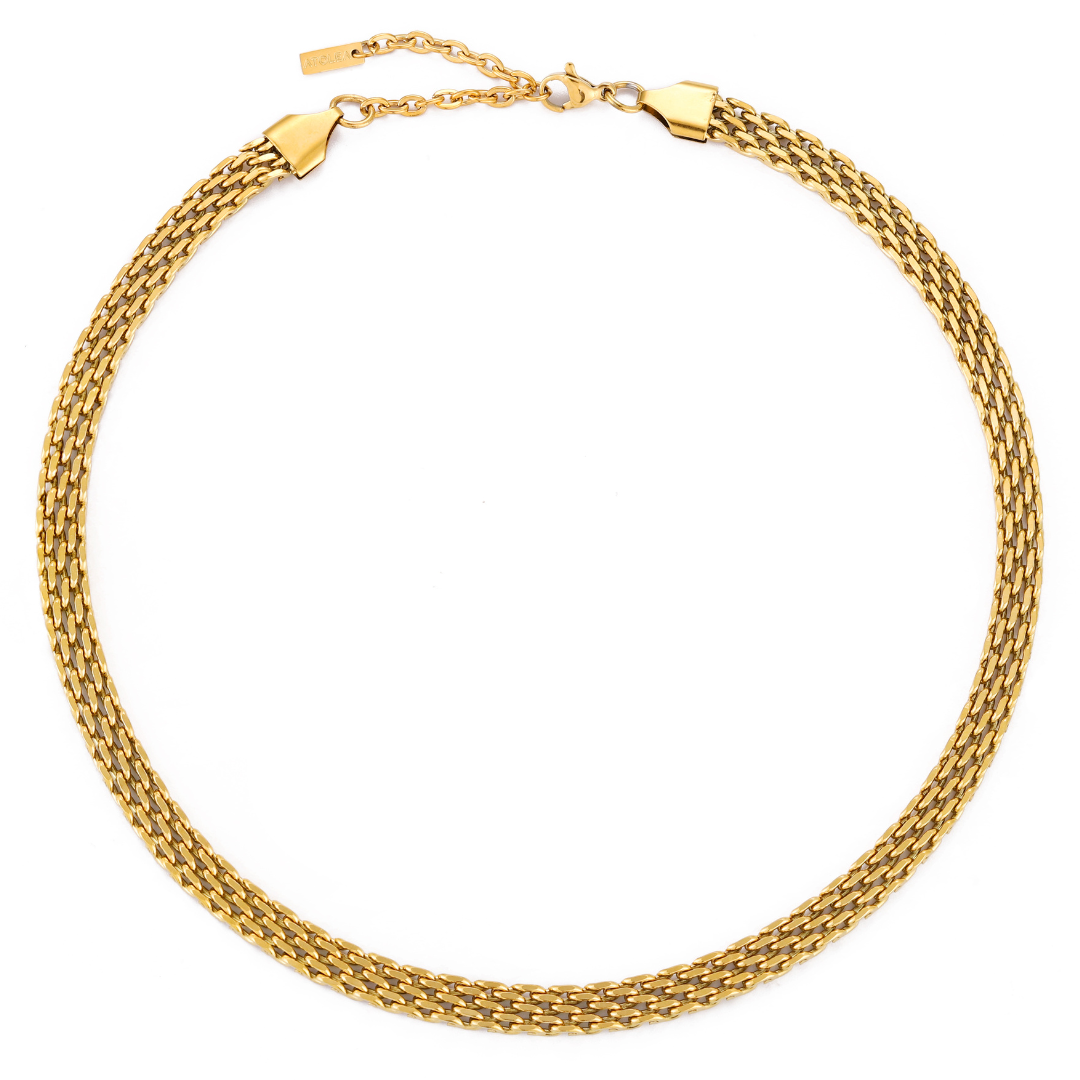 Woven Chain Choker, 6 mm, Steel — Sifnos