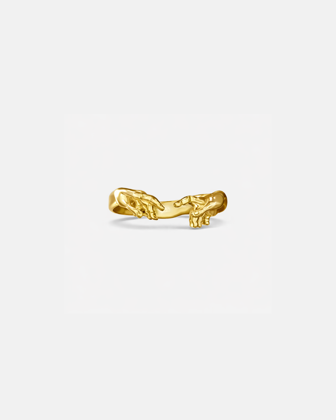 Creation of Adam Adjustable Hands Ring, Gold-Plated