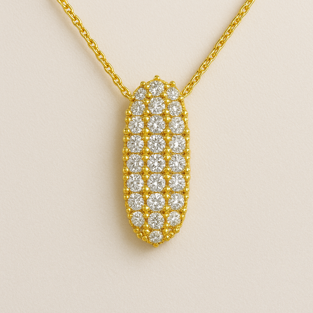 Bubble Initial Crystal Necklace, A–Z, 18 in