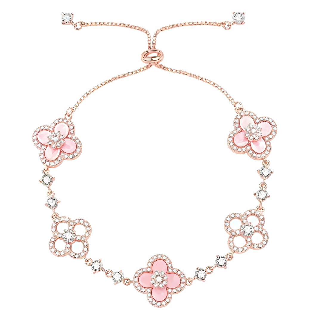Flower Slider Bracelet — Sakura Clover
