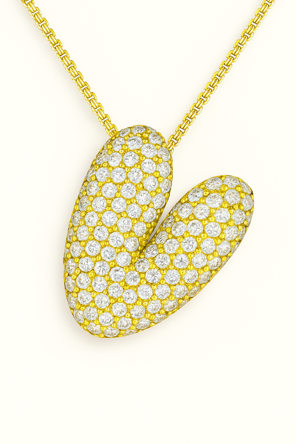 Bubble Initial Crystal Necklace, A–Z, 18 in