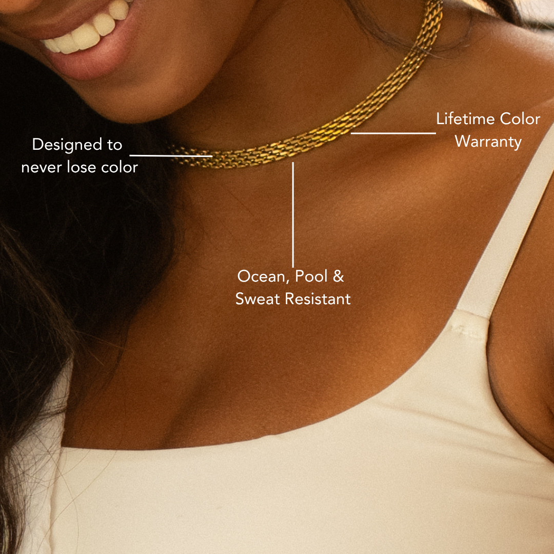 Woven Chain Choker, 6 mm, Steel — Sifnos