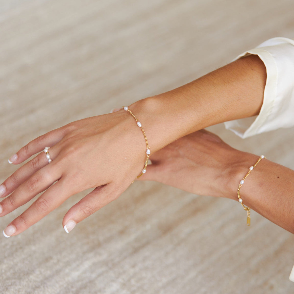 Freshwater Pearl Station Bracelet, 16 cm — Lovina