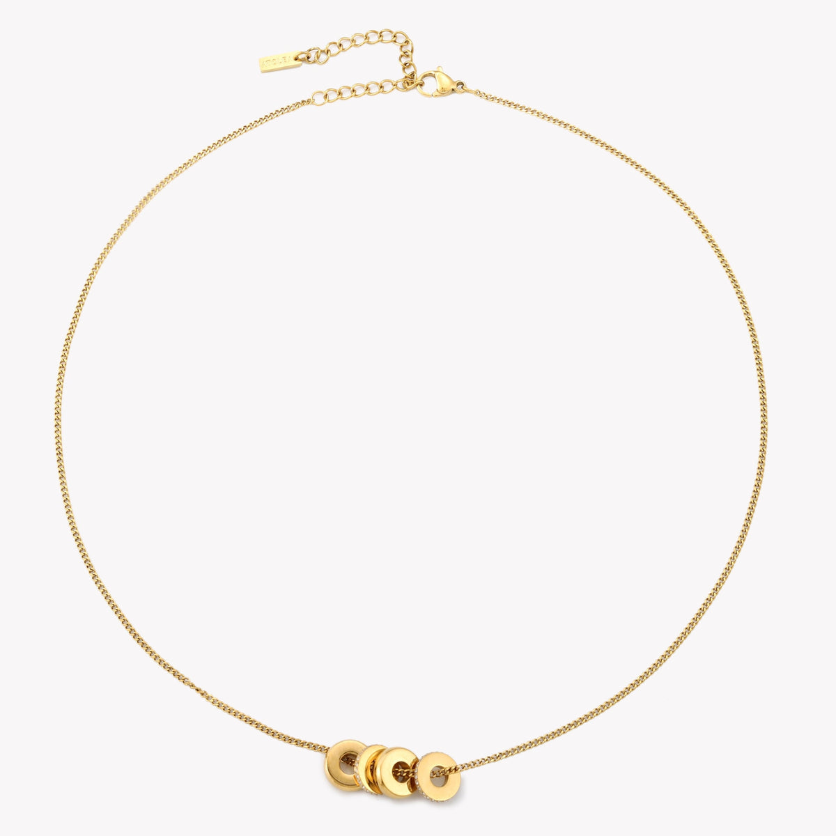 Triple Ring Zircon Necklace — Monte Carlo
