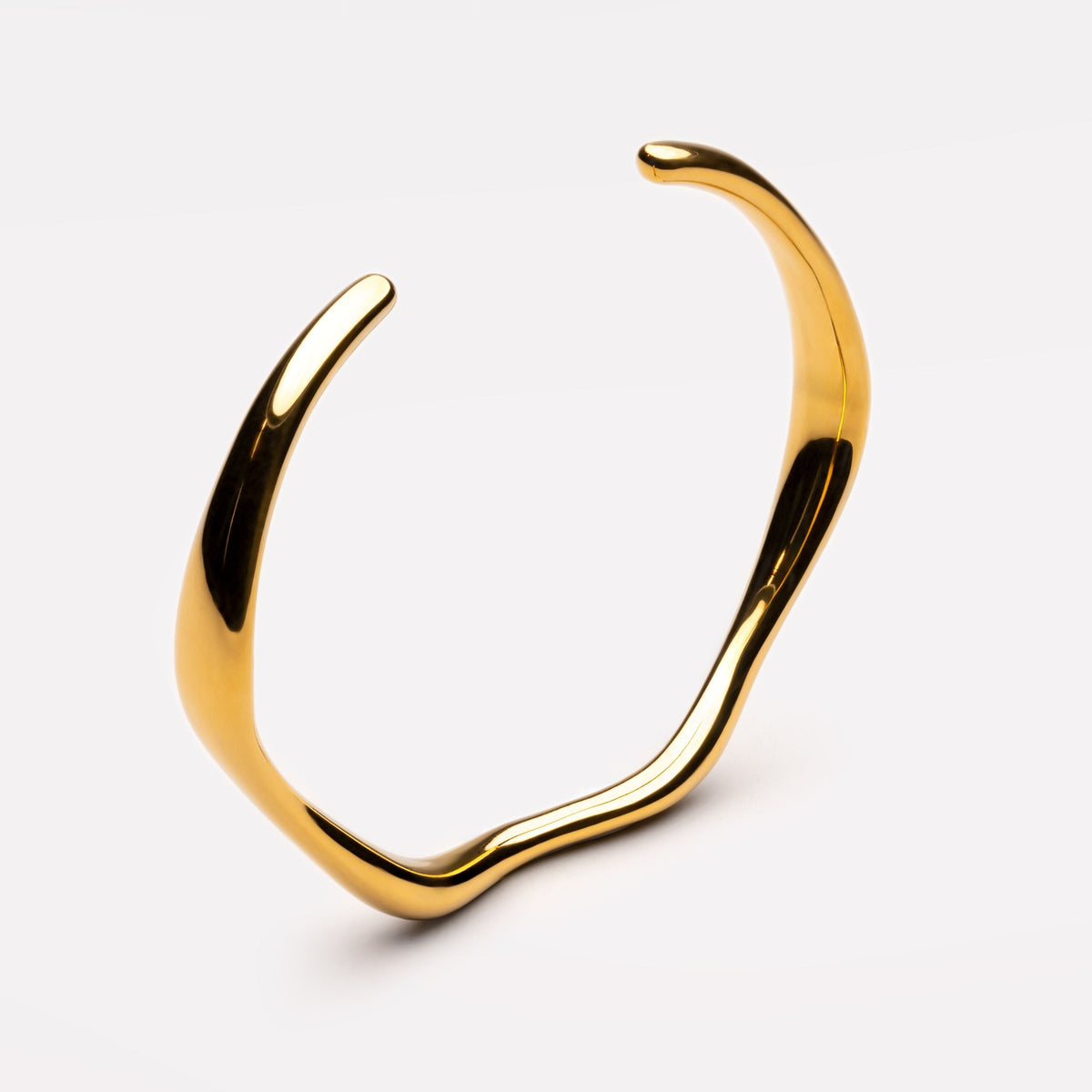 Wave Open Cuff Bracelet, 54 × 60 mm — Cala