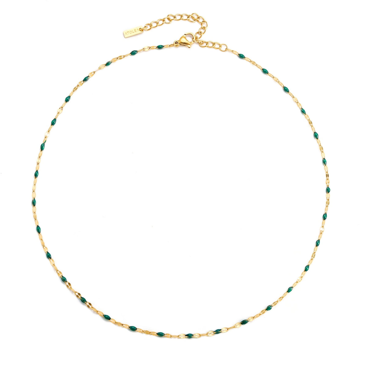 Green Enamel Choker Necklace — Emerald Coast