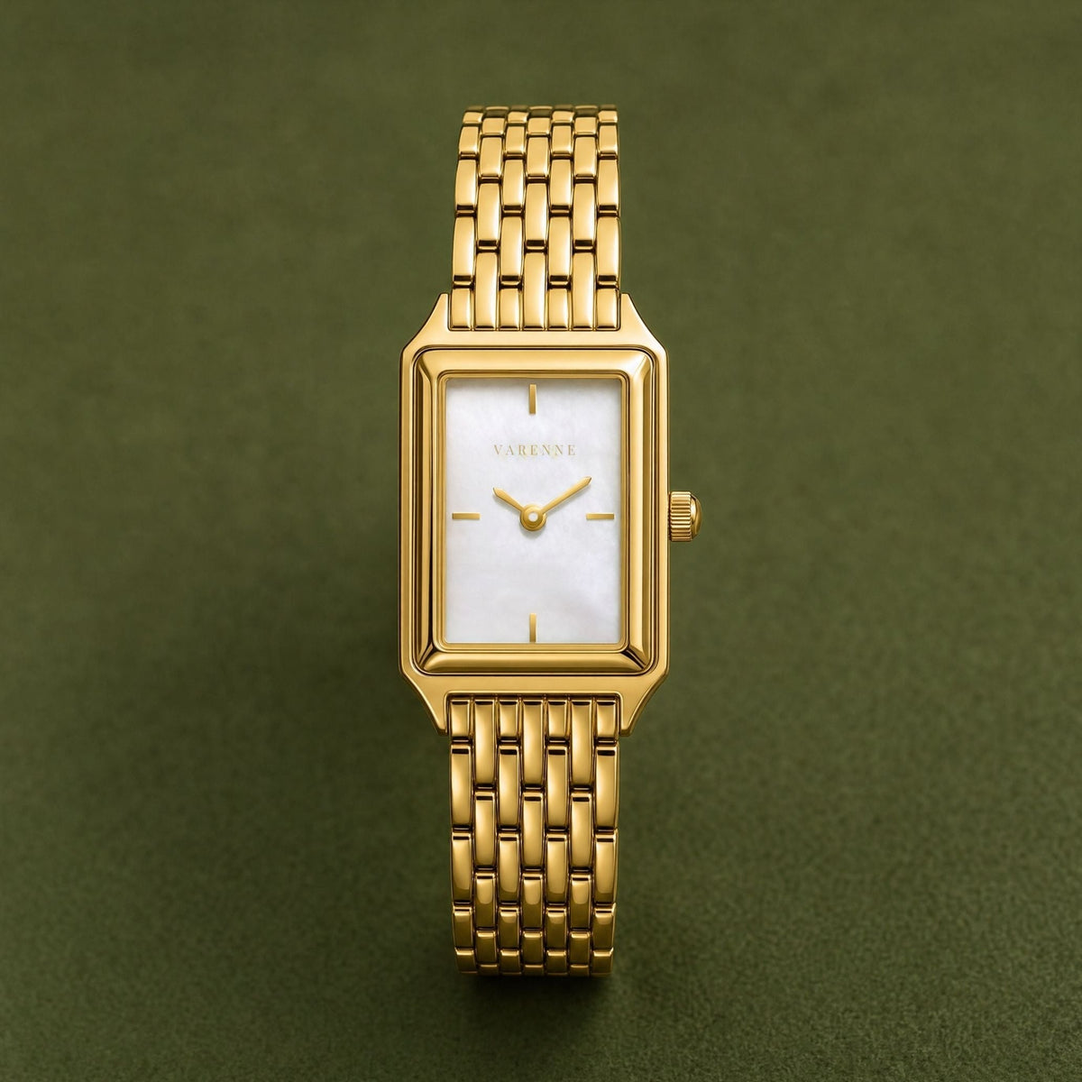 Rectangular Mother-of-Pearl Quartz Watch — Astra