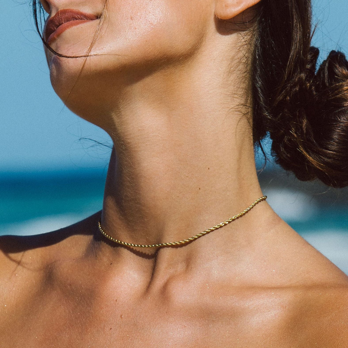 Rope Chain Necklace, 2 mm × 39 cm — Calvi