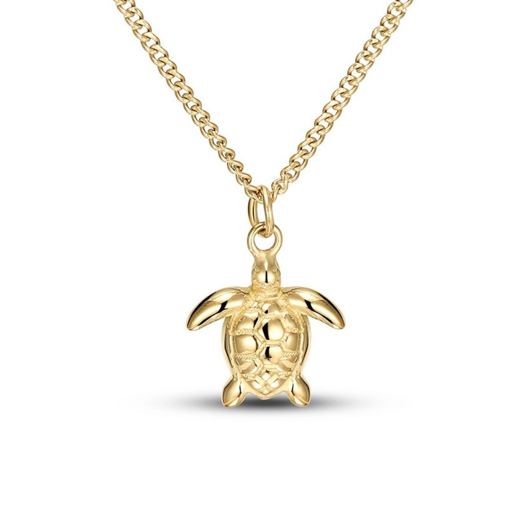Sea Turtle Pendant Necklace, 45 cm