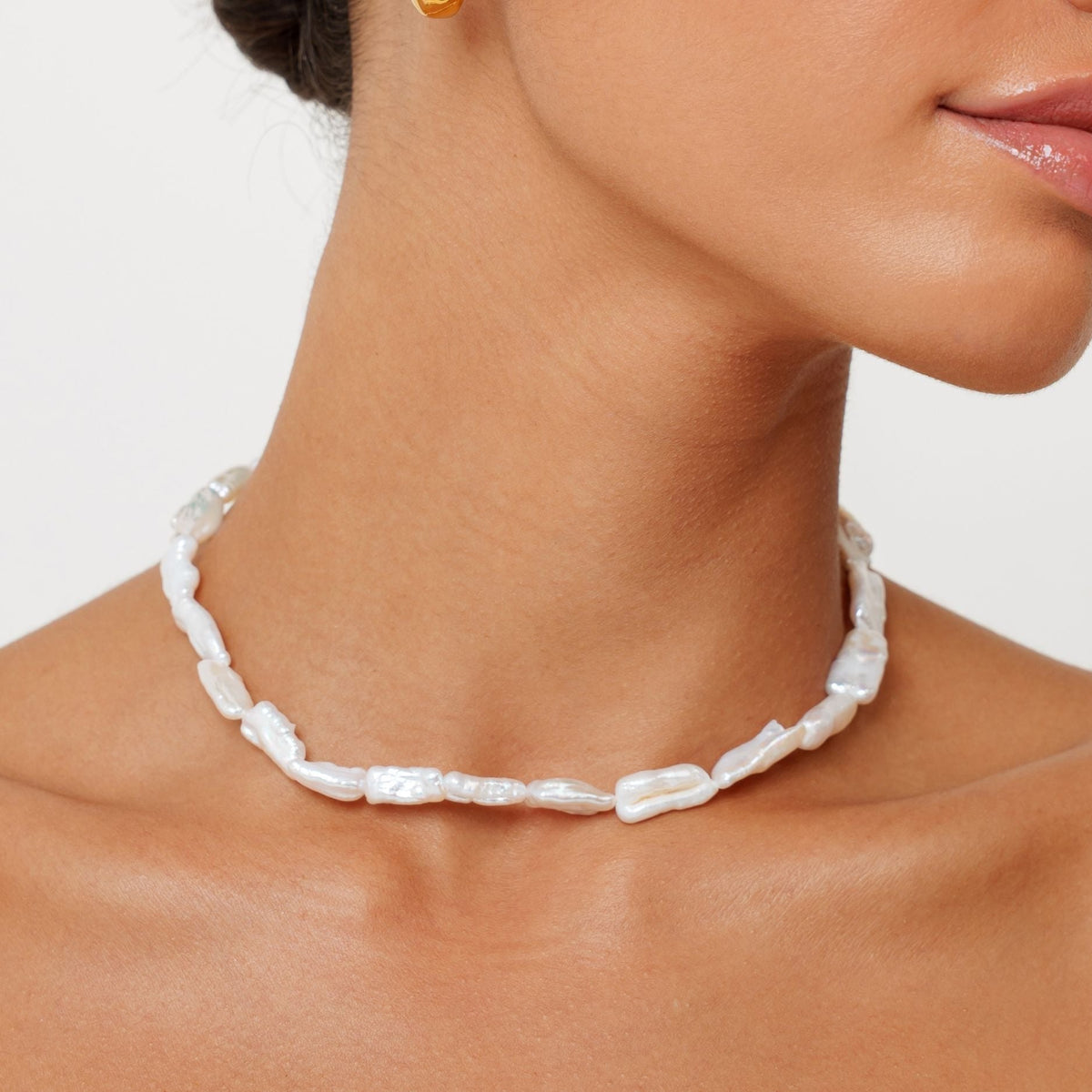 Freshwater Pearl Choker, 38 cm — Sunkissed
